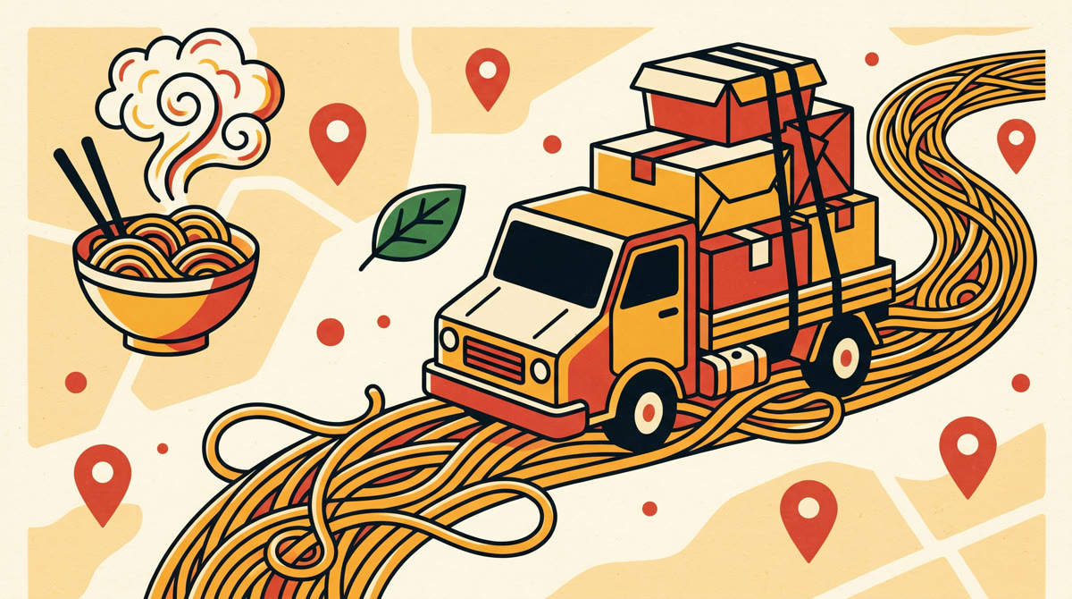 Tofu Labs logistics operations dashboard with route map and orders table